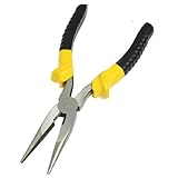 uxcell　ラシオペンチ　ニードルノーズプライヤー　アンチスリップグリップ　イエロー　ブラック　200mmノーズプライヤー