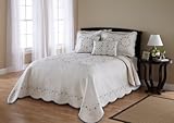 Pike Street Delphine 100-Percent Cotton Embroidered Bedspread, Queen