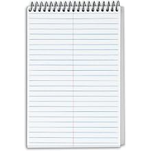 TOPS Docket Gold Classified Spiral Steno Book, Gregg Rule, 6 x 9 Inches, White, 100 Sheets per Pad (99708)