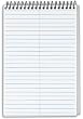 TOPS Docket Gold Classified Spiral Steno Book, Gregg Rule, 6 x 9 Inches, White, 100 Sheets per Pad (99708)