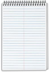 Tops Docket Gold Spiral Steno Book, Gregg Rule, 6 x 9 Inches, White, 100 Sheets per Pad (99708)