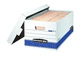 IMAGE OF Fellowes Bankers Box Letter Stor/File Storage Box with Lift-Off Lid 12 Pack (00701)