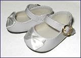 White Classic Patent Elegant Mary Jane Doll Shoes Fit Bitty Baby and Terri Lee