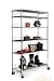 TRINITY EcoStorageTM 6-Tier NSF 48"x18"x72" Wire Shelving Rack w/wheels - Chrome