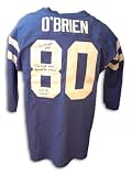 Jim O'Brien Baltimore Colts Throwback blue Jersey with "the kick heard 'round the world" inscription Autographed