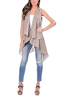 100% Lino Chaleco Cali (Taupe)