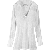 Hot Sale prAna Women's Julz Long Sleeve Hoodie Top, White, Large