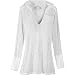 prAna Women's Julz Long Sleeve Hoodie Top, White, Medium