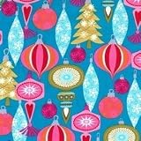 Michael Miller Jingle Dangle Turquoise Ornaments Fabric