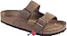 Birkenstock slippers Arizona from Nubuck in Cocoa with a narrow insole