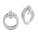 Sterling Silver Fluted Doorknocker Earrings