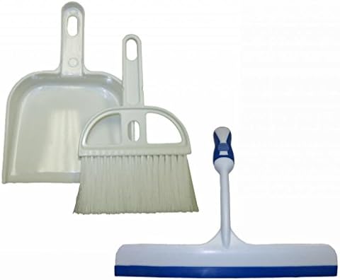 Mini Dustpan with Brush and Super Squeegee for Cleaning Counters, Sinks and Messes all Around the Home by Gavo Home TM