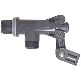 Kerick Valve PT100SS PVC Float Valve, Tank Mount, 60 gpm at 60 psi, 1" NPT Male