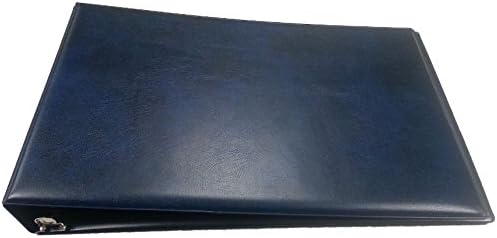 7-Ring 3-on-a-Page Business Checkbook Binder, Blue Made in The USA