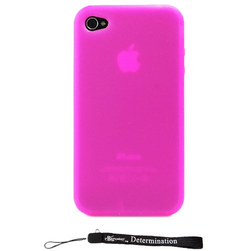 Pink Smooth Durable Protective Silicone Skin Cover Case for New Apple iPhone 4 ( 4th Generation 16GB 32GB - AT&T and Verizon)