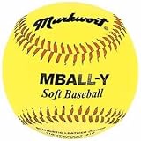 9 Soft and Light Yellow Youth Baseballs from Markwort - (One Dozen)