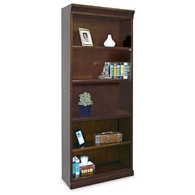 Espresso Finish Five Shelf Open Bookcase Espresso by Kathy Ireland Martin