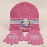 Disney Princess Knit Hat and Glove Set-Pink