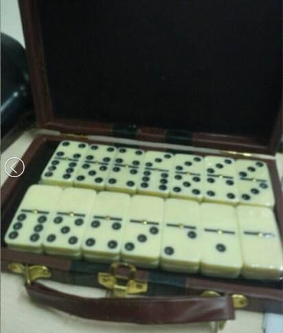 Come2Sell Double 6 Jumbo Dominoes Set of 28 Ivory Tiles in Imitation leather Case Random color (Attached:Instructions)