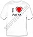 I Love Patna T-shirt Large White
