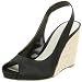 Nine West Women's Viscose Peep Toe Wedge