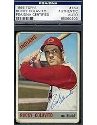 Collectibles: Rocky Colavito Signed 1966 Topps Autograph Authentic - PSA/DNA Certified - MLB Slabbed Autographed Cards - Sports Memorabilia
