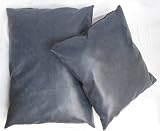 Faux Leather Pet Dog Cat Bed Bean Bag Cushion Navy Blue 28 x 36