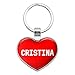 Graphics and More Metal Keychain Key Chain Ring I Love Heart Names Female C Cont - Cristina