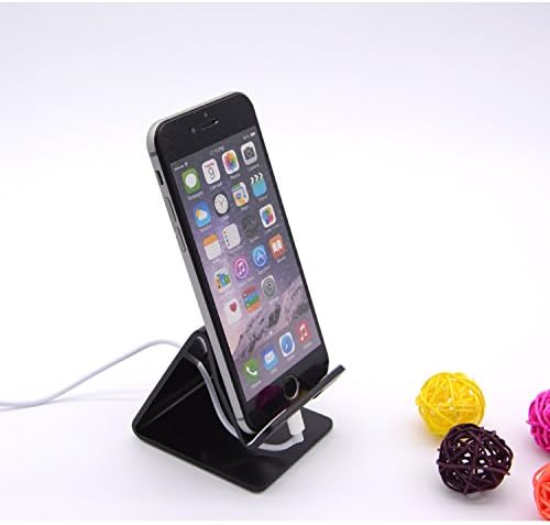 EtryBest(TM) Durable Aluminum Universal CellPhone Desk Stand Holder for iPhone 6 3G 3GS 4 4S 5 5C 5S / iPad 2, iPad 3, iPad 4, iPad Mini,iPad Air,iPod Touch / Samsung Galaxy S3 S4 S5 S6 Note 3, 4, 8.0 10.1 / HTC Blackberry etc Smart Phones and Most 7" Tablets (Black)