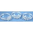 3 Silver Plated Charm Ring Beading Jewelry Beadery Rings Part
