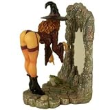 Witch & Toad Mirror - Fantasy Sculpture from Simon Laurens