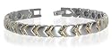 New Stainless Steel Hearts Magnetic Golf Bracelet 7.5 "