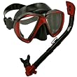 PROMATE Snorkeling Scuba Dive Dry Snorkel Mask Deluxe Gear Set