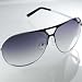 Sunglasses - White Frame with Black/gradient Smoke Lenses/Black Tips