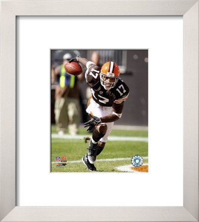 Braylon Edwards Framed Photographic Poster Print, 16x17