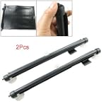 Retractable Car Side Window Mesh Sunshade Black 2 Pcs