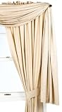 Waterford Rory Pole Top Drape Panel, Ivory/Gold