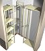 Solid Unfinished Wood Simple Closet System L Shaped for 44