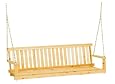 Jack Post Jennings Traditional 5-Foot Swing Seat in Unfinished Solid Fir with Hang Chain