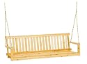 Jack Post Jennings Traditional 5-Foot Swing Seat in Unfinished Solid Fir with Hang Chain
