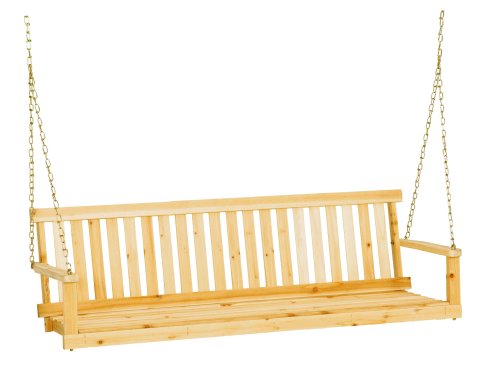 Jack Post Jennings Traditional 5-Foot Swing Seat in Unfinished Solid Fir with Hang Chain