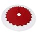 Sparkle Pom Pom Tree Skirt - Red/White (48