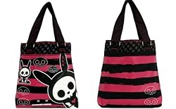 Skelanimals - Jack the Bunny Pink Stripe Tote NEW