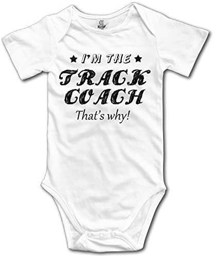 Baby Onesie I Am Track Coach That's Why Newborn Clothes White