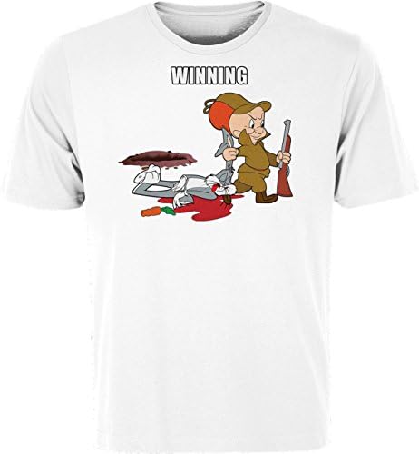 BSW Men's Bunny Elmer Shot Looney Cartoon Theme Shirt