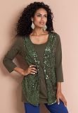 Denim 24/7 Plus Size Sequin Vest Tee By