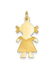 14k Satin Girl Charm