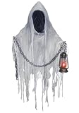 Hanging Faceless Reaper with Light Up Lantern