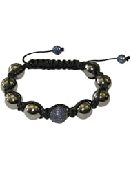 Natural Sapphire Beaded Macrame Bracelet Sterling Silver Jewelry