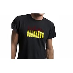 Led Leucht EQUALIZER CLASSIC T-QUALIZER T-Shirt Dance Clubwaer, Gr��e L